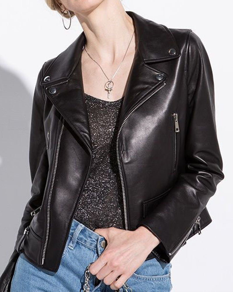 Victoria women's short leather jacket