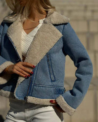 Cecilia Plush Denim Jacket